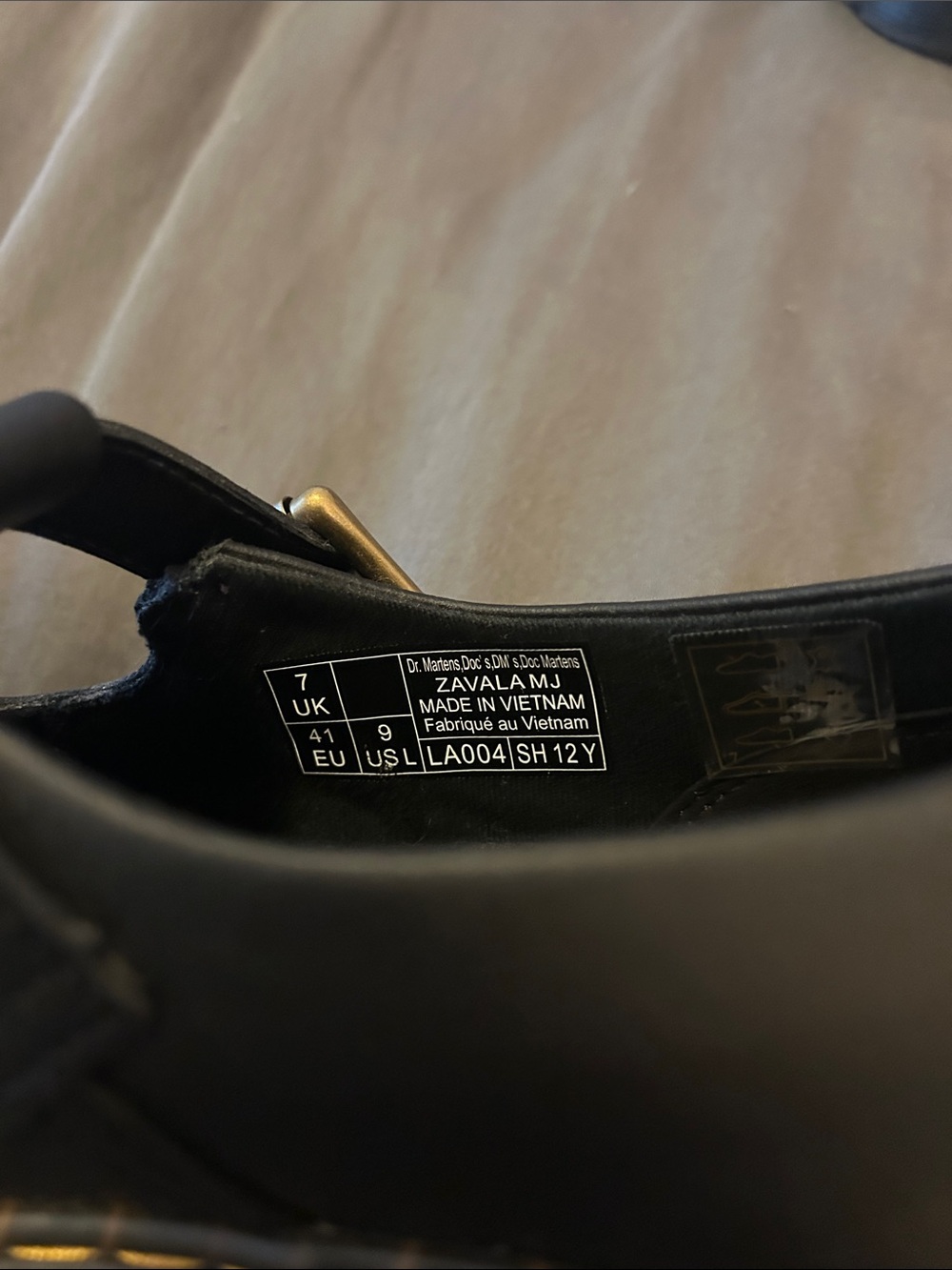 Dr. Martens Black Leather Mary Jane Slip-On Loafers with Buckle - Picture 8 of 8